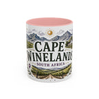 Cape Winelands Coffee Mug | Travel Destination Souvenir Gift | Accent Color Ceramic 11oz 15oz