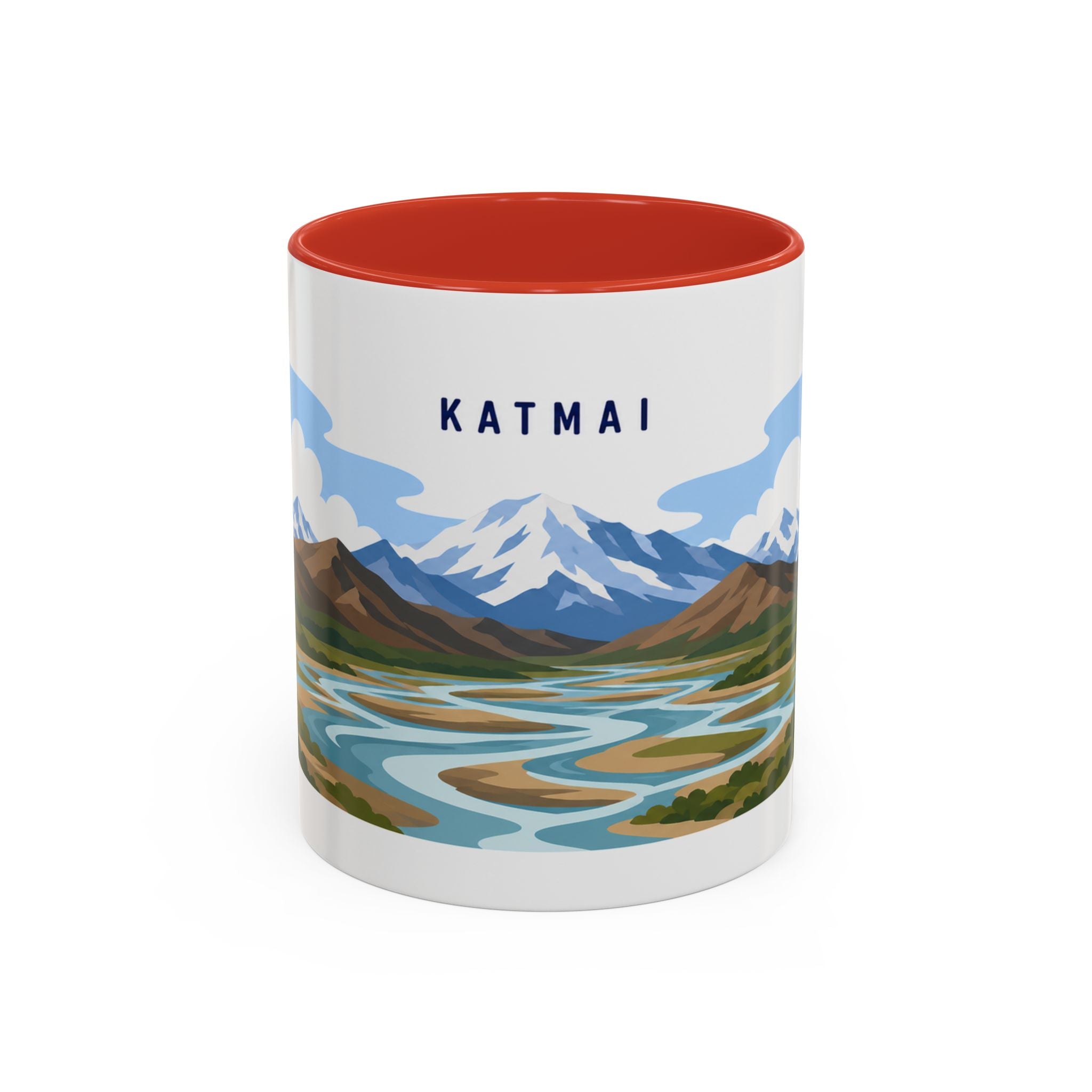 Katmai National Park Coffee Mug | Solid Color Block Park Souvenir | 11oz 15oz Accent Mug