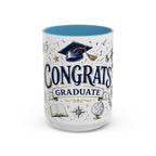 Congrats Graduate Coffee Mug | Class of 2026 Graduation Gift | Accent Color Ceramic 11oz 15oz