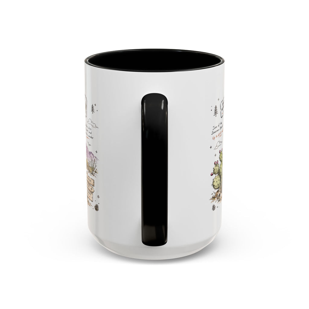Saguaro National Park Coffee Mug | Arizona Desert Cactus Sunset Gift | Accent Color Ceramic 11oz 15oz