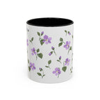 New Jersey Violet Mug, State Flower Floral Coffee Cup, 11oz Botanical Gift