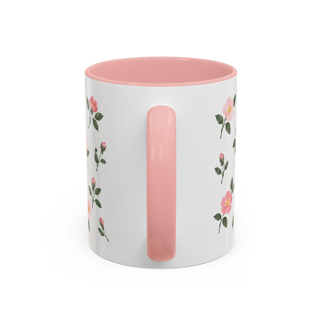 North Dakota Wild Prairie Rose Mug, State Flower Floral Coffee Cup, 11oz Botanical Gift