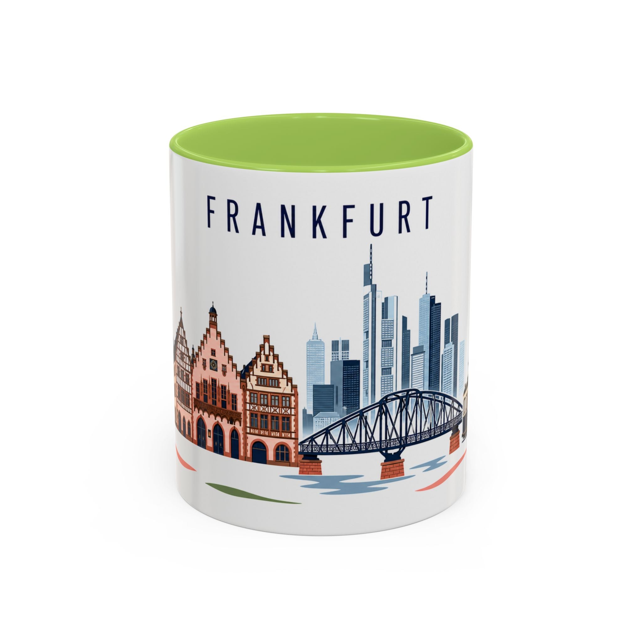 Frankfurt Coffee Mug | Germany Travel Souvenir | Porcelain Decal City Gift | 11oz 15oz Accent Mug