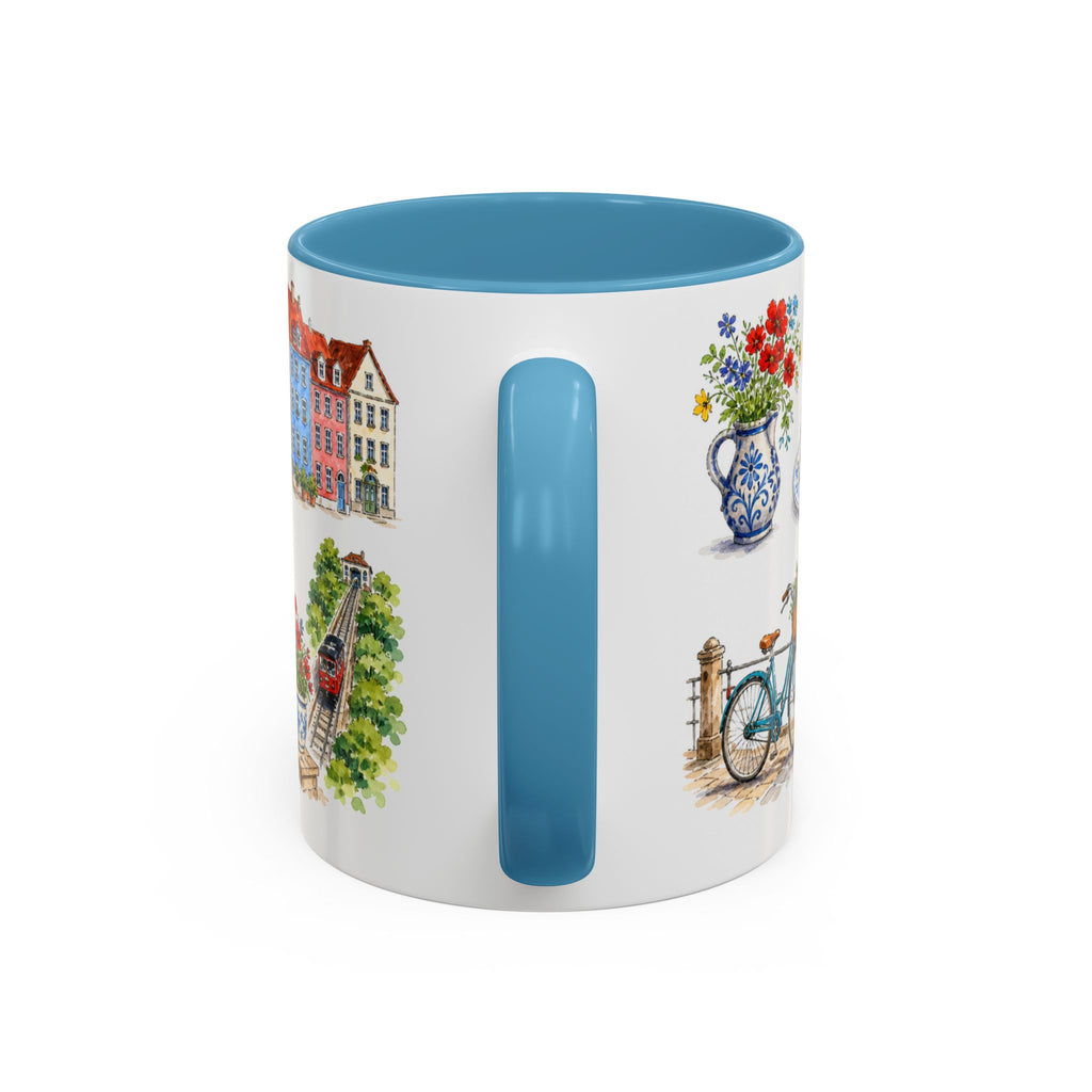 Heidelberg Illustrated Travel Mug | City Souvenir Accent Coffee Mug | 11oz 15oz Ceramic Cup