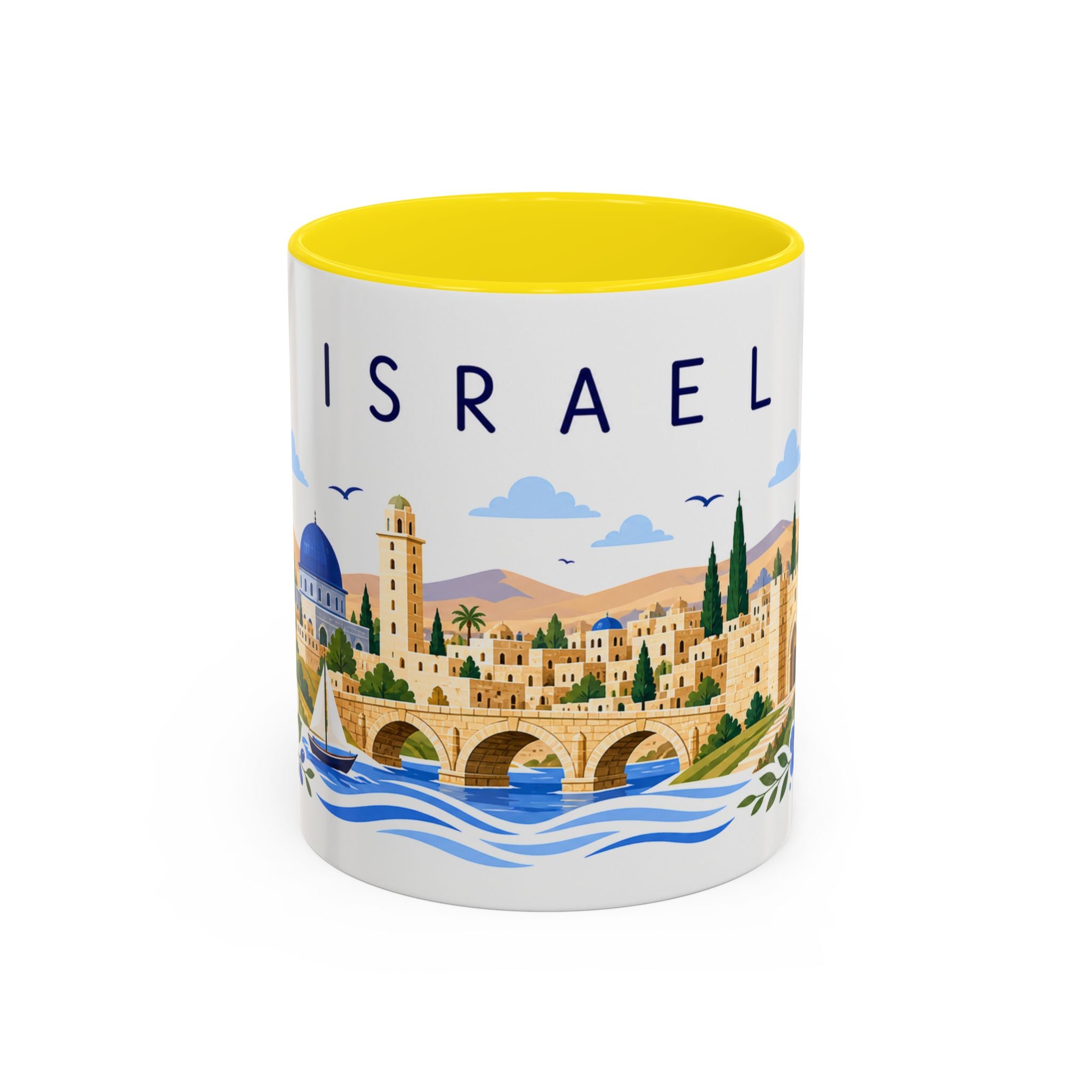 Israel Coffee Mug | Travel Souvenir Accent Mug | Place Gift Ceramic Cup 11oz 15oz