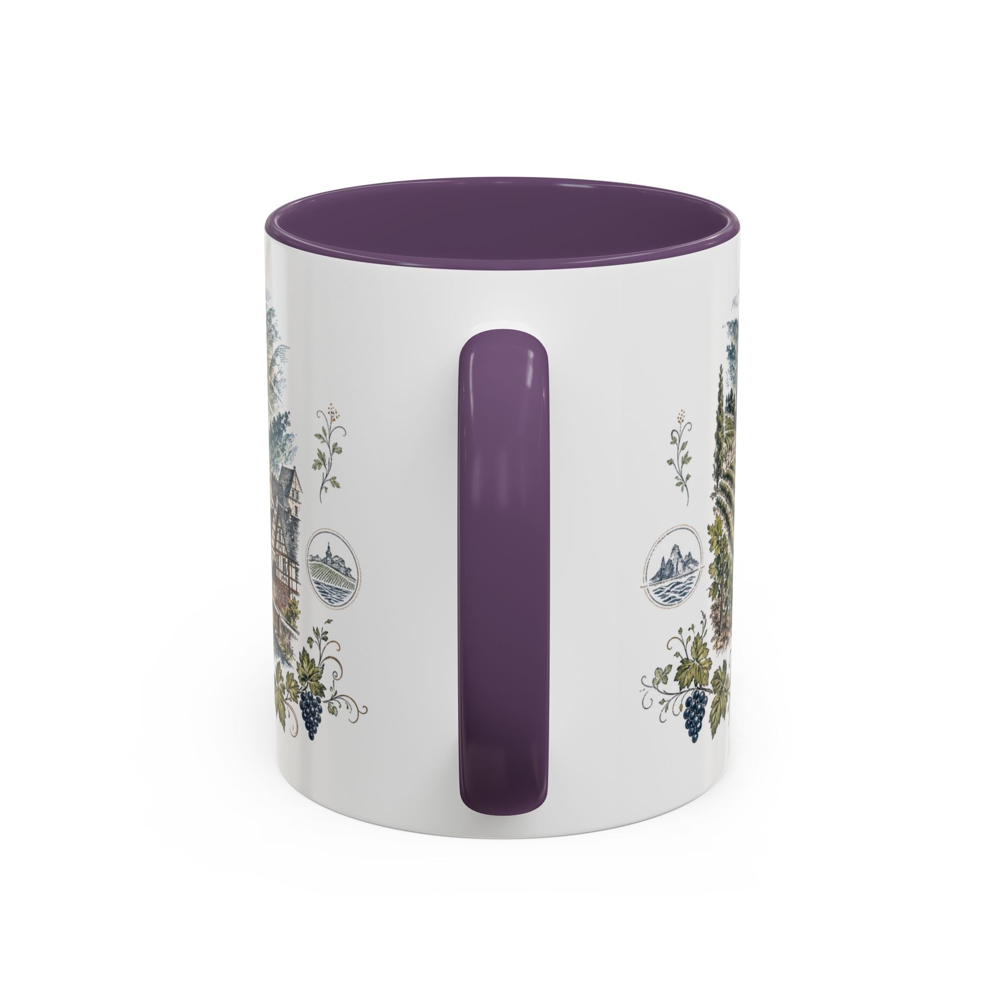 Rhine Valley Mug, Germany Travel Souvenir, Bucket List Gift, Accent Ceramic Coffee Mug 11oz 15oz
