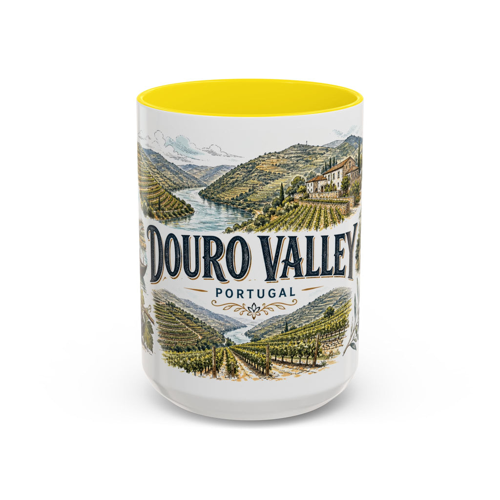Douro Valley Mug, Portugal Travel Souvenir, Bucket List Gift, Accent Ceramic Coffee Mug 11oz 15oz