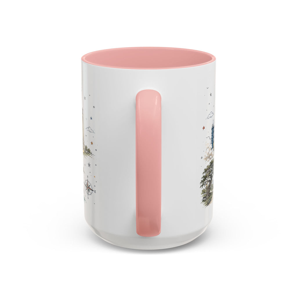 Houston Coffee Mug | Texas Souvenir City Gift | Accent Color Ceramic 11oz 15oz