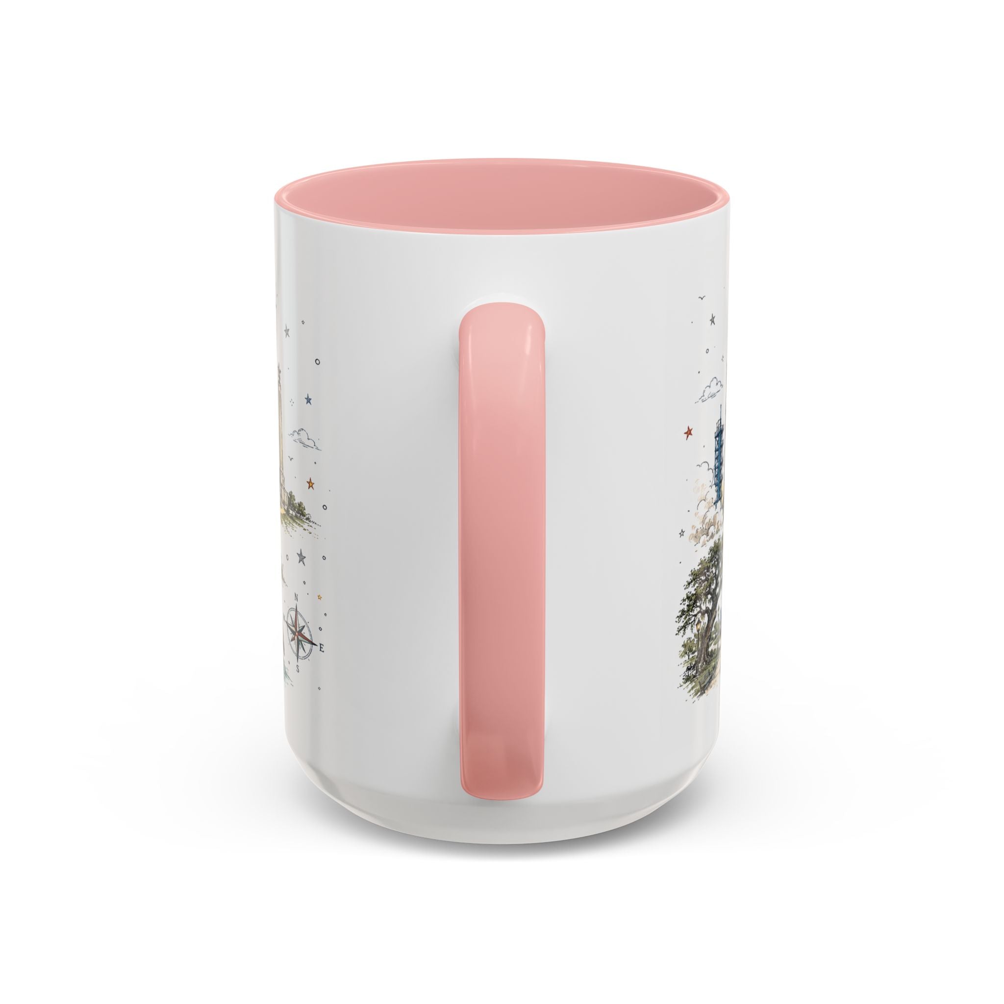Houston Coffee Mug | Texas Souvenir City Gift | Accent Color Ceramic 11oz 15oz