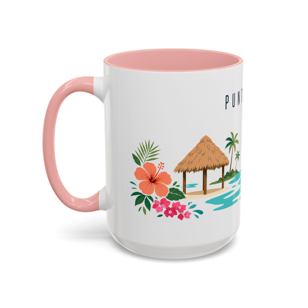 Punta Cana Coffee Mug | Dominican Republic Travel Souvenir | Porcelain Decal City Gift | 11oz 15oz Accent Mug
