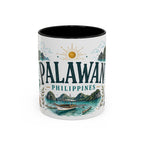 Palawan Coffee Mug | Travel Destination Souvenir Gift | Accent Color Ceramic 11oz 15oz