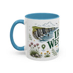 Irish West Coast Coffee Mug | Travel Destination Souvenir Gift | Accent Color Ceramic 11oz 15oz