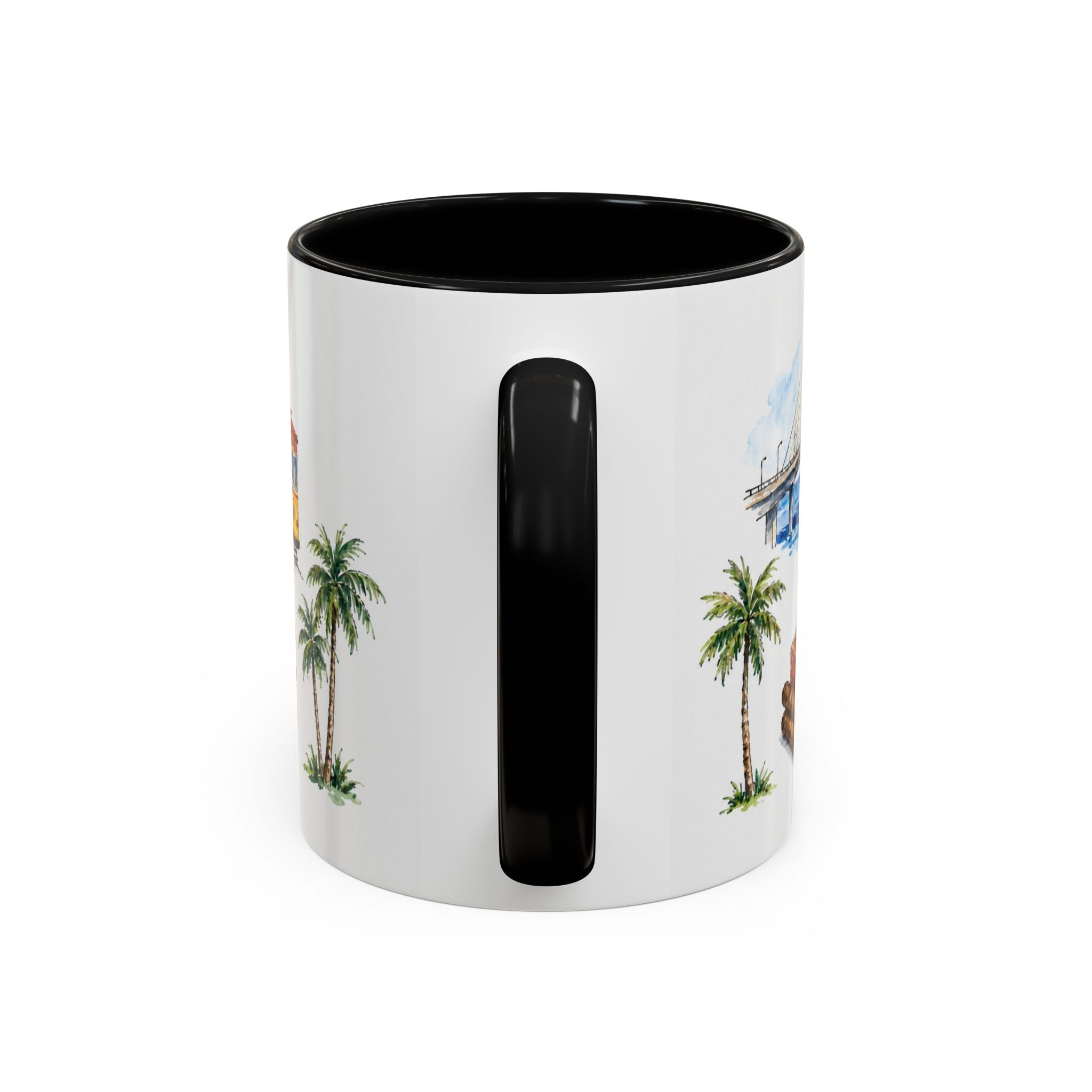 Tampa Illustrated Travel Mug | City Souvenir Accent Coffee Mug | 11oz 15oz Ceramic Cup