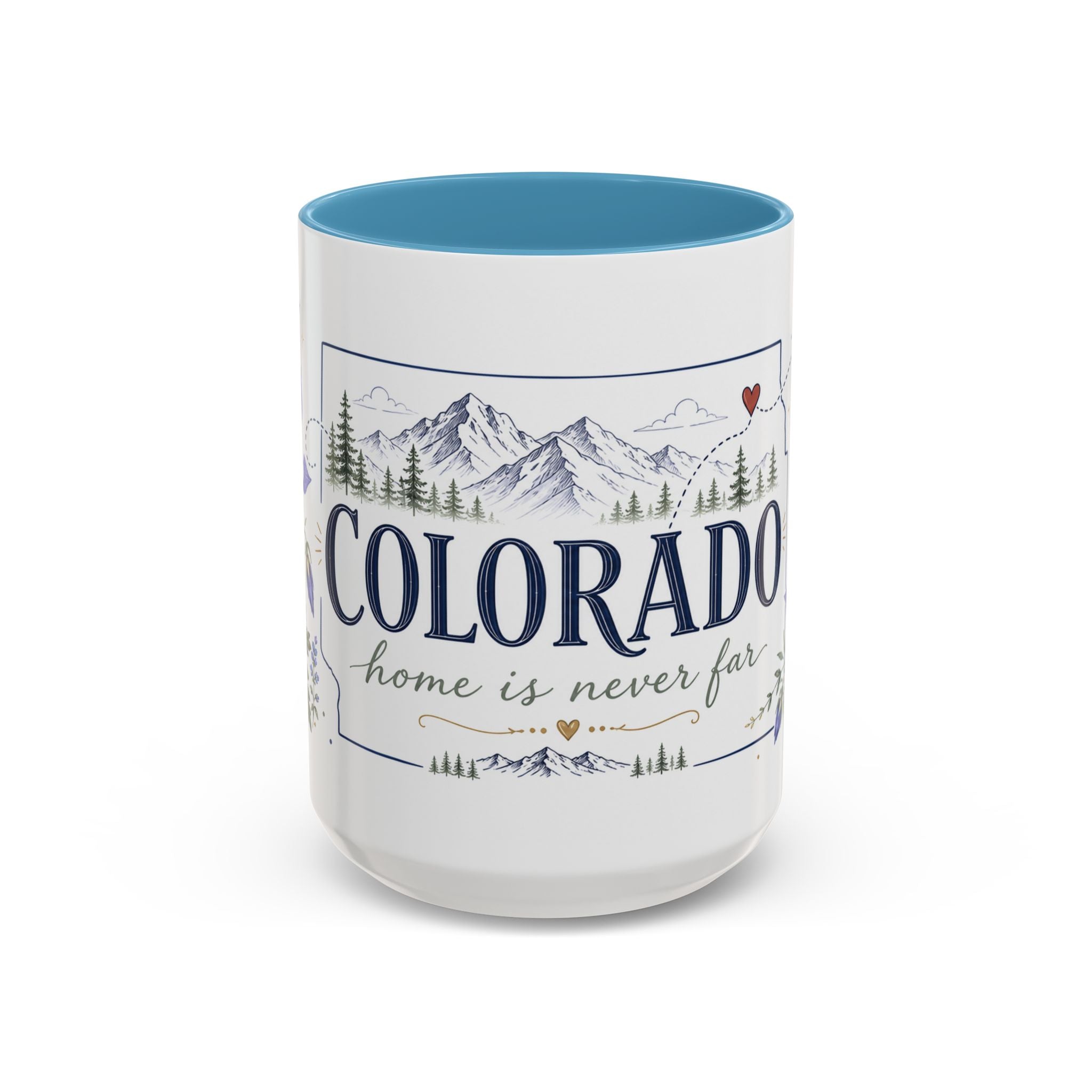 Colorado State Mug | Rocky Mountain Botanical Design | Moving Away Gift