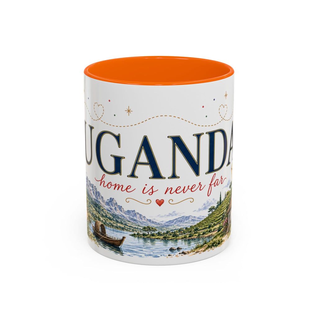Uganda Home Country Mug | Moving Away Gift | Long Distance Friendship | 11 oz 15 oz Accent Mug