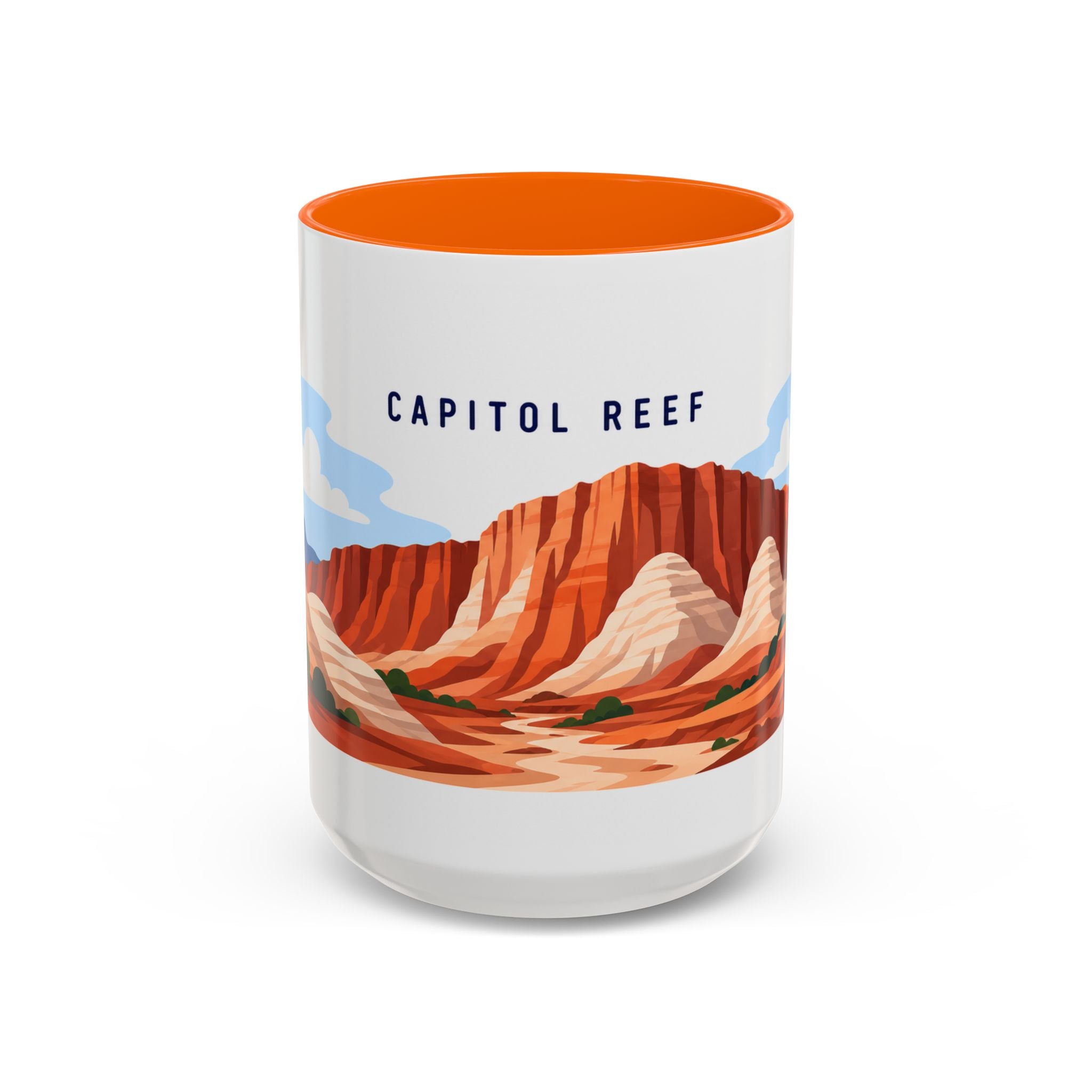 Capitol Reef National Park Coffee Mug | Solid Color Block Park Souvenir | 11oz 15oz Accent Mug