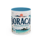 Boracay Coffee Mug | Travel Destination Souvenir Gift | Accent Color Ceramic 11oz 15oz