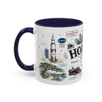Houston Coffee Mug | Texas Souvenir City Gift | Accent Color Ceramic 11oz 15oz