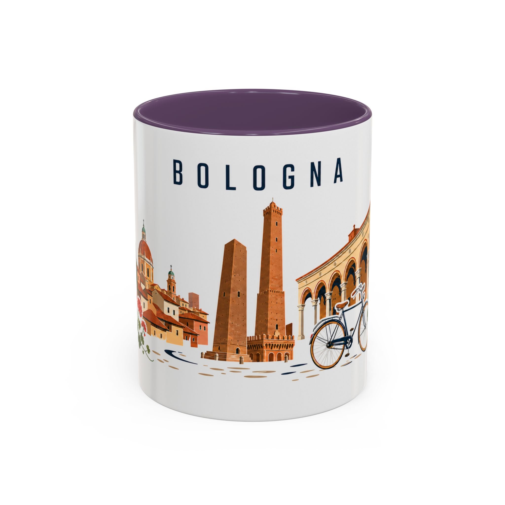 Bologna Coffee Mug | Italy Travel Souvenir | Porcelain Decal City Gift | 11oz 15oz Accent Mug