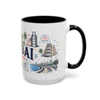Mumbai Coffee Mug | India Souvenir Travel Gift | Accent Color Ceramic 11oz 15oz