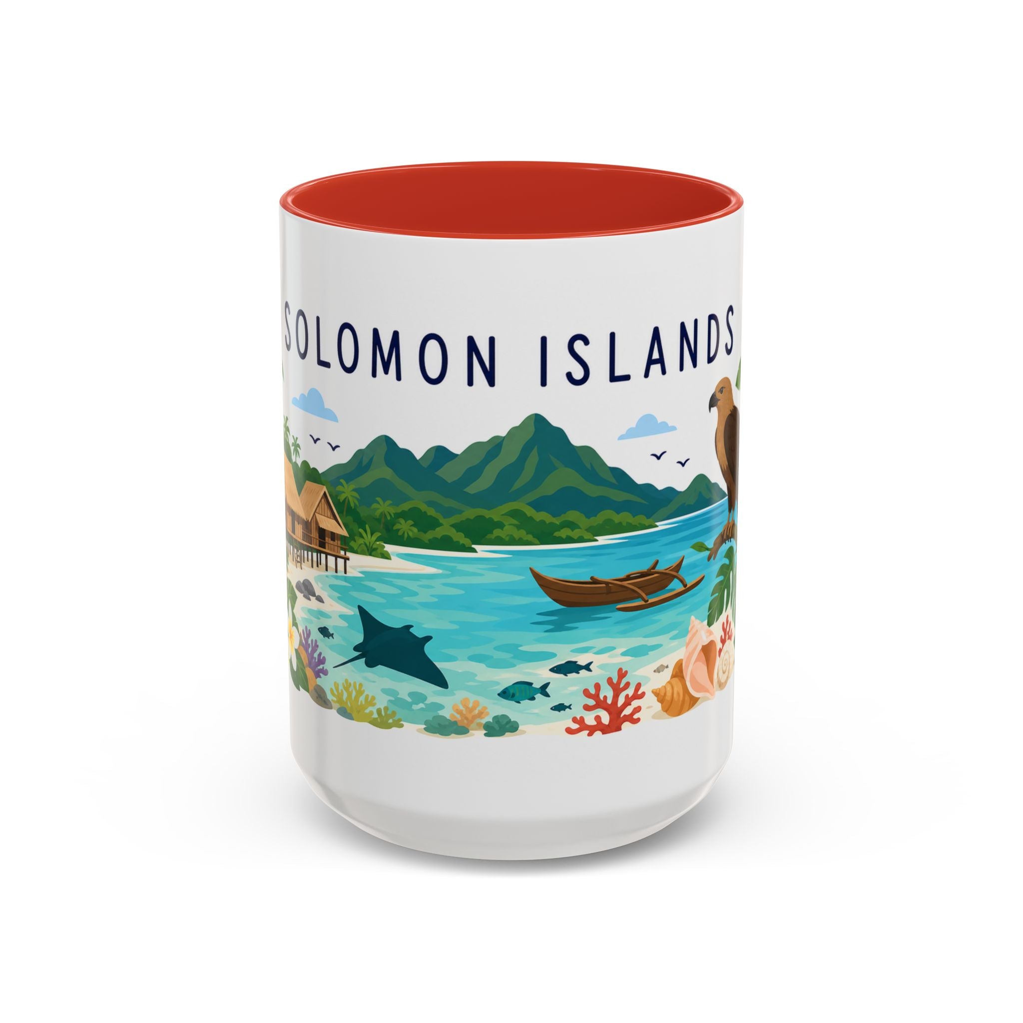 Solomon Islands Coffee Mug | Travel Souvenir Accent Mug | Country Gift Ceramic Cup 11oz 15oz