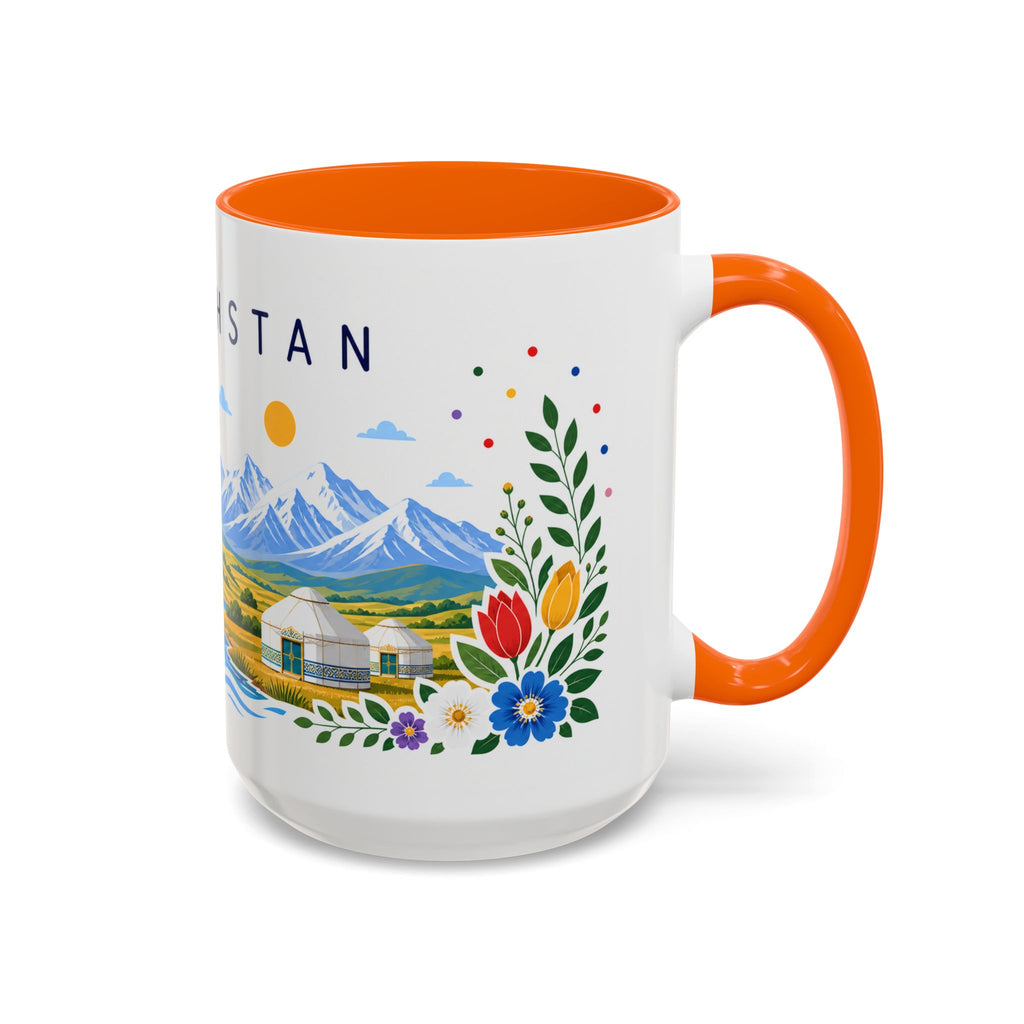 Kazakhstan Coffee Mug | Travel Souvenir Accent Mug | Place Gift Ceramic Cup 11oz 15oz