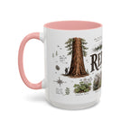 Redwood National Park Coffee Mug | California Coastal Forest Hiking Gift | Accent Color Ceramic 11oz 15oz