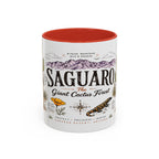 Saguaro National Park Coffee Mug | Arizona Desert Cactus Sunset Gift | Accent Color Ceramic 11oz 15oz