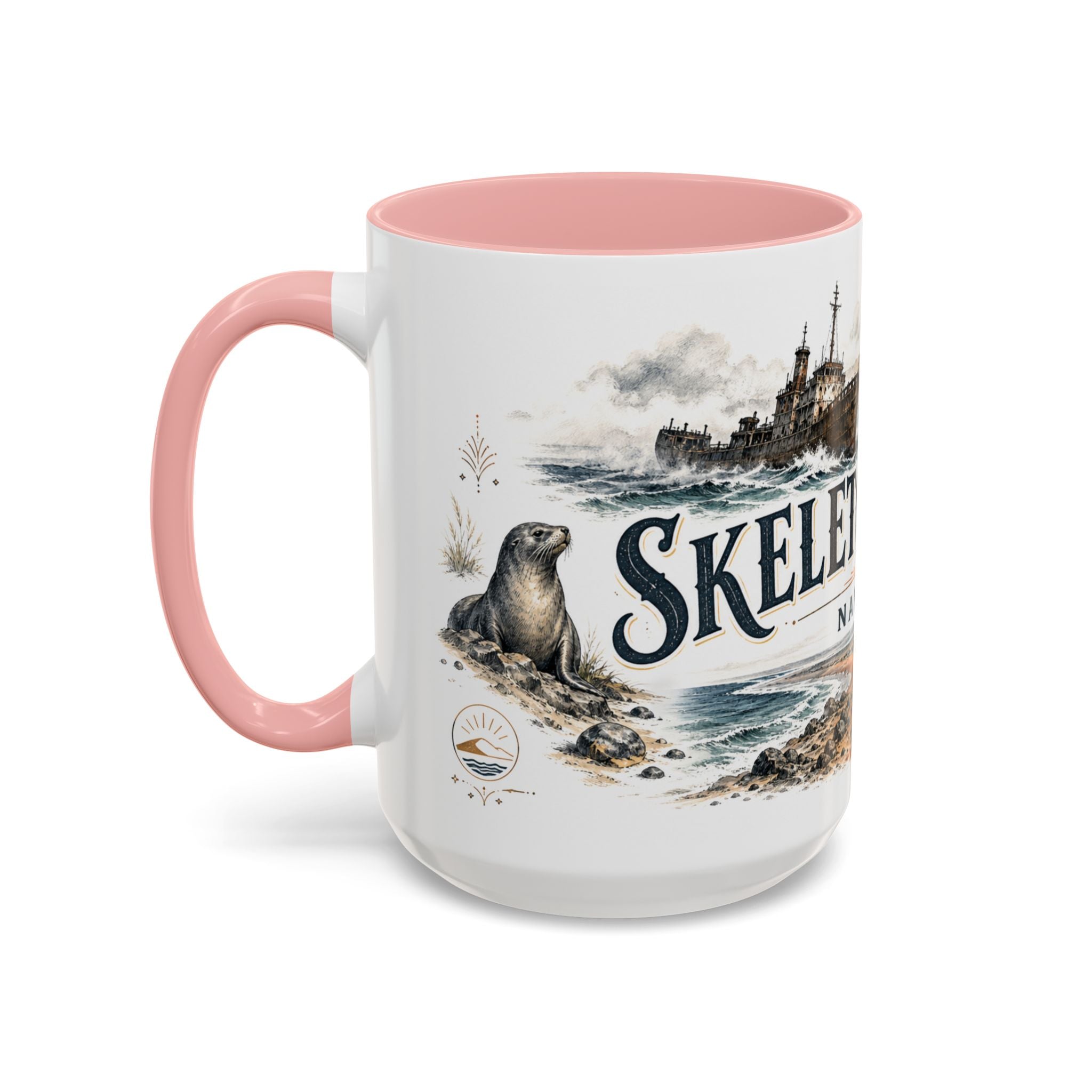 Skeleton Coast Mug, Namibia Travel Souvenir, Bucket List Gift, Accent Ceramic Coffee Mug 11oz 15oz