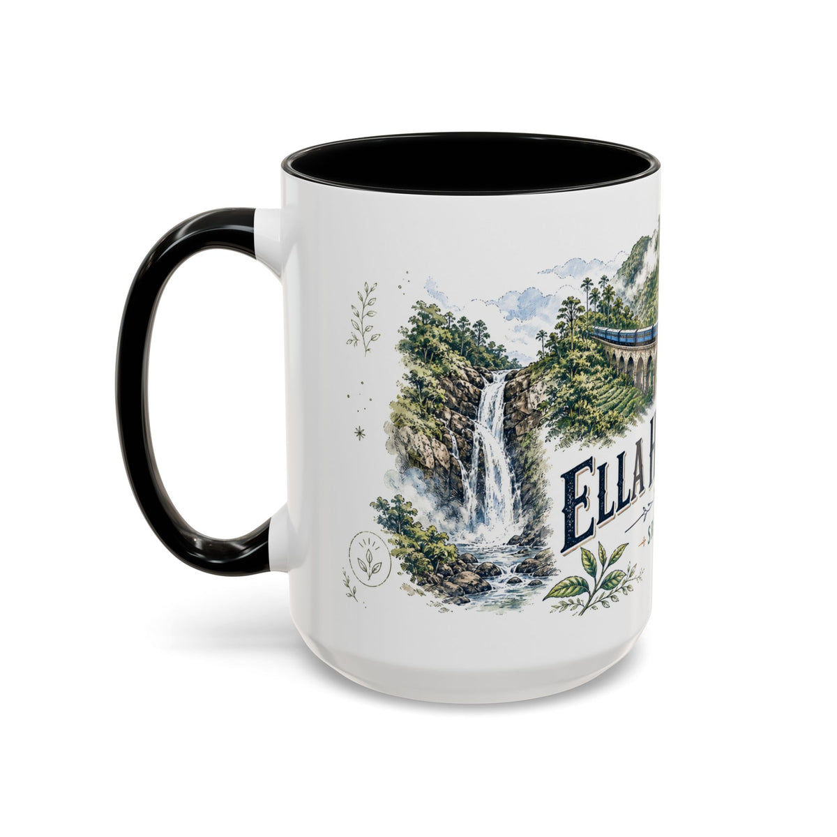 Ella Highlands Mug, Sri Lanka Travel Souvenir, Bucket List Gift, Accent Ceramic Coffee Mug 11oz 15oz