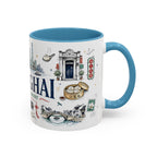 Shanghai Coffee Mug | China Souvenir Travel Gift | Accent Color Ceramic 11oz 15oz