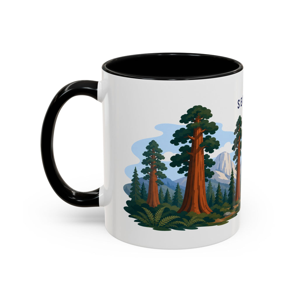 Sequoia National Park Coffee Mug | Solid Color Block Park Souvenir | 11oz 15oz Accent Mug