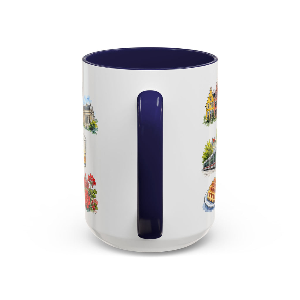 Lille Illustrated Travel Mug | City Souvenir Accent Coffee Mug | 11oz 15oz Ceramic Cup
