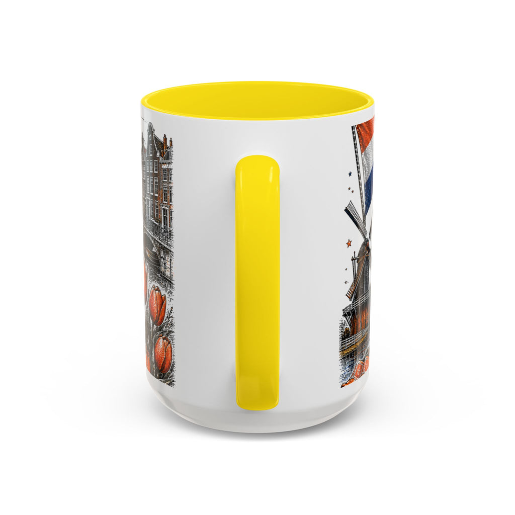 Netherlands Soccer Coffee Mug | World Cup Fan Gift | Accent Color Ceramic 11oz 15oz Match Day Cup