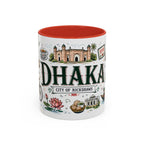 Dhaka Coffee Mug | Bangladesh Souvenir Travel Gift | Accent Color Ceramic 11oz 15oz