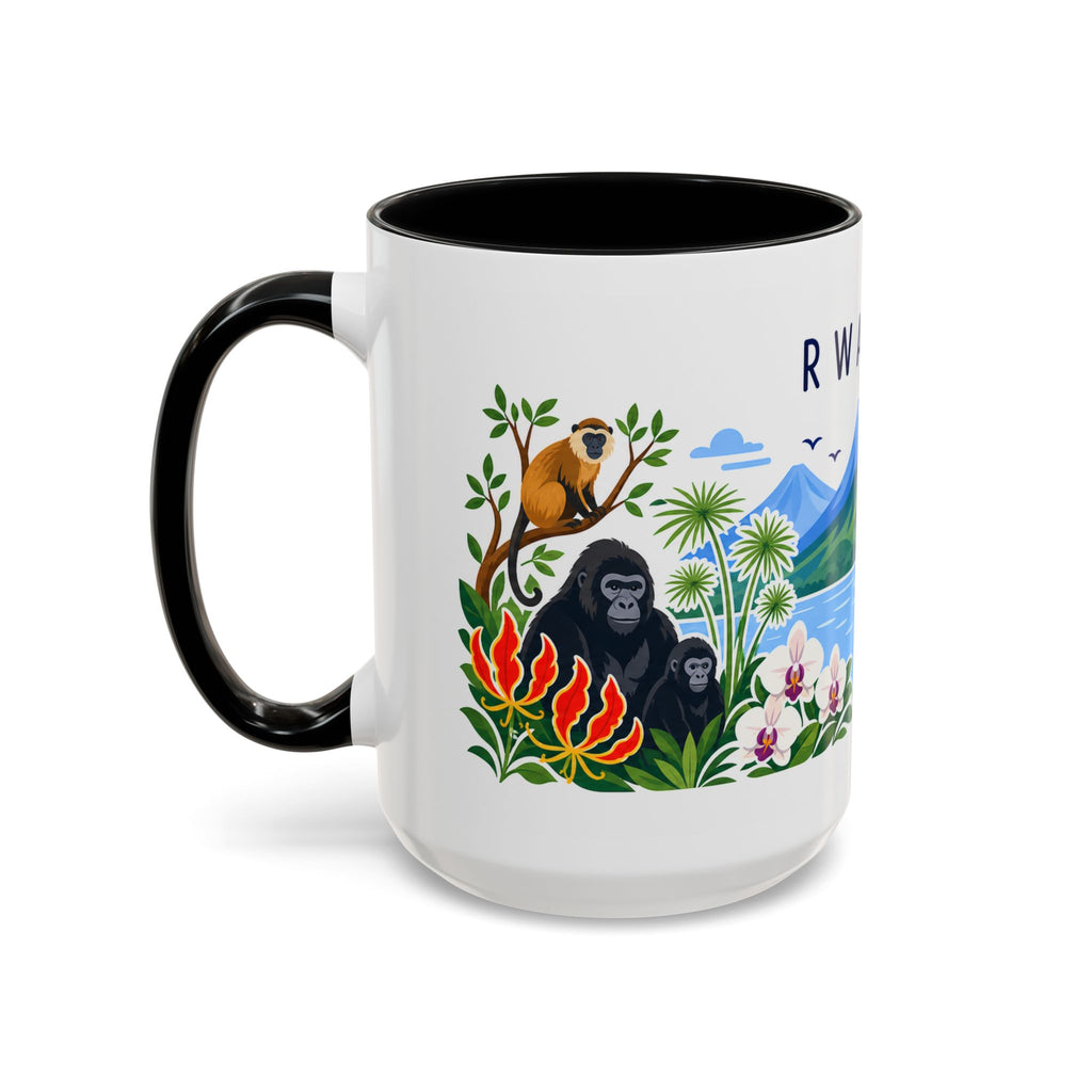 Rwanda Coffee Mug | Travel Souvenir Accent Mug | Country Gift Ceramic Cup 11oz 15oz