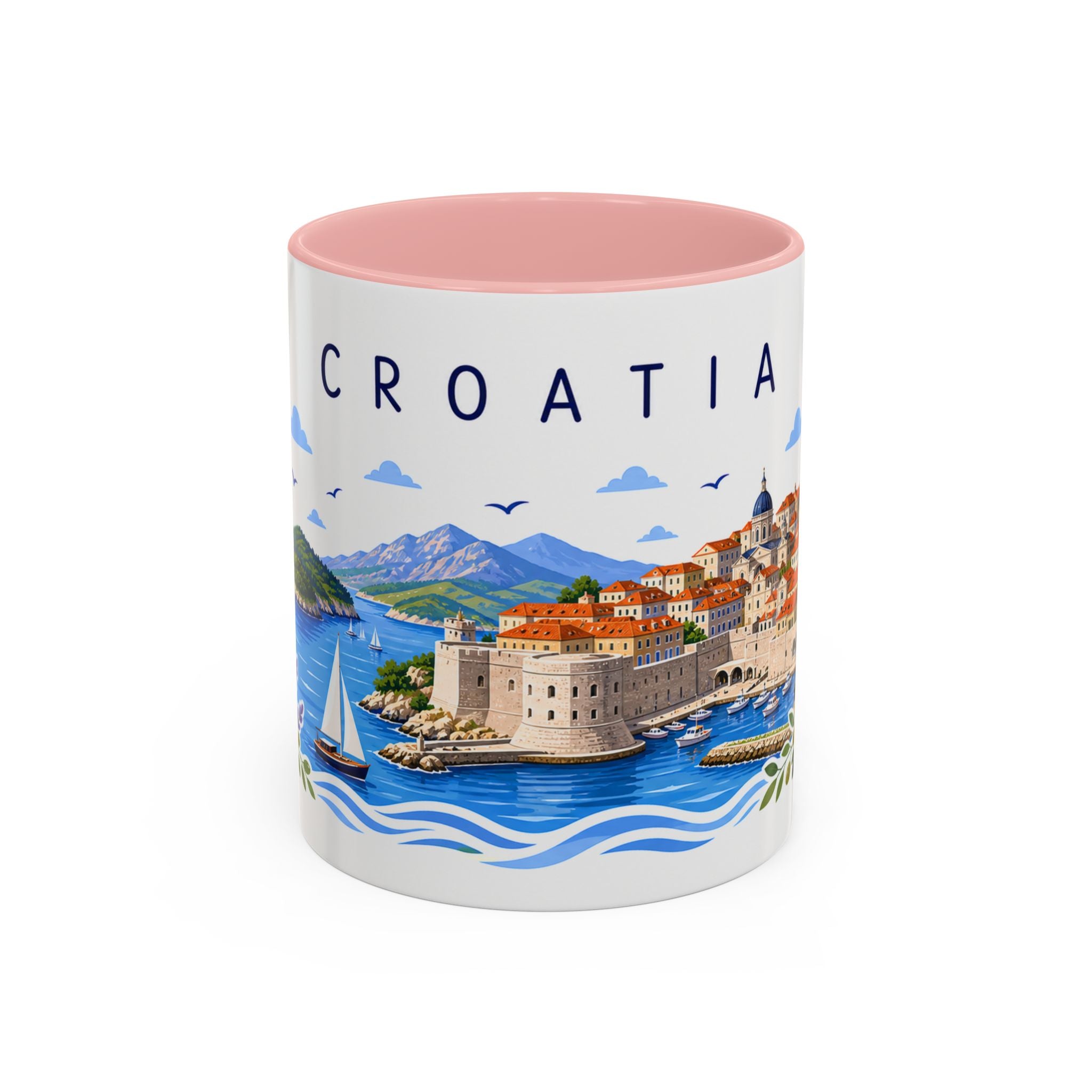 Croatia Coffee Mug | Travel Souvenir Accent Mug | Place Gift Ceramic Cup 11oz 15oz