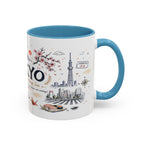 Tokyo Coffee Mug | Japan Souvenir Travel Gift | Accent Color Ceramic 11oz 15oz