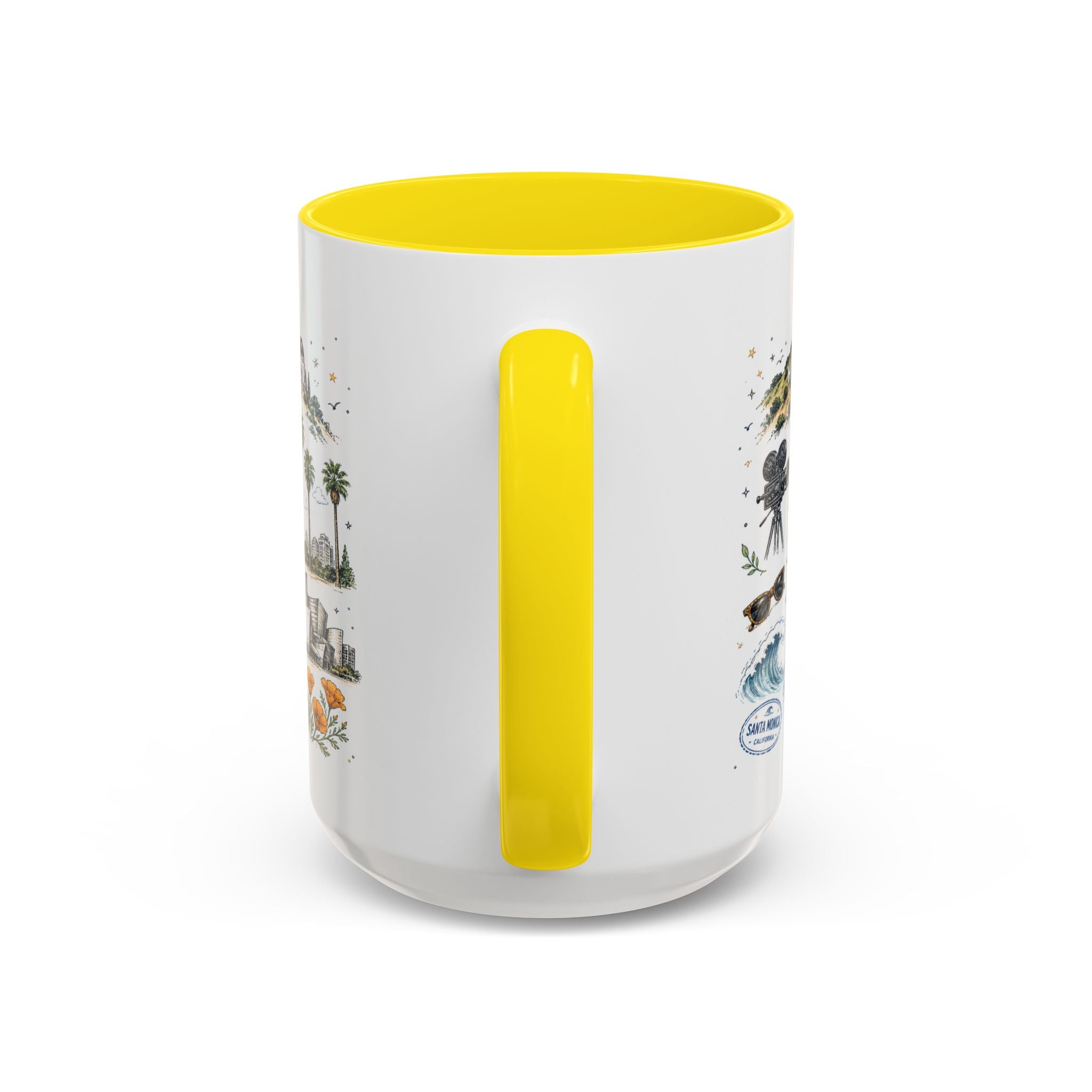 Los Angeles Coffee Mug | California Souvenir City Gift | Accent Color Ceramic 11oz 15oz