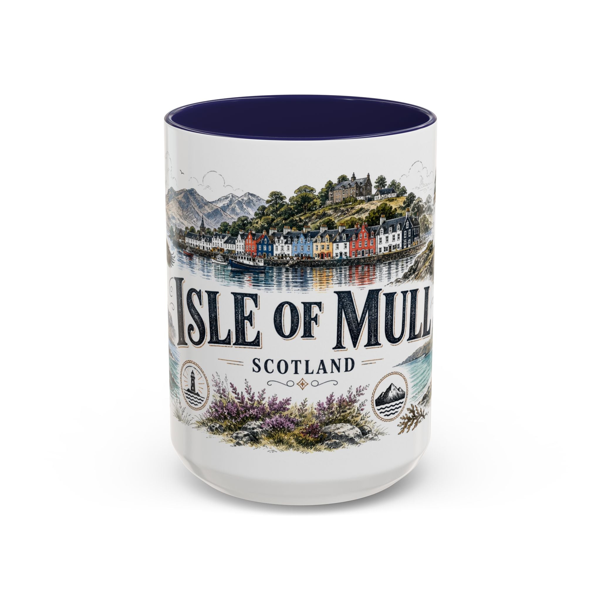 Isle of Mull Mug, Scotland Travel Souvenir, Bucket List Gift, Accent Ceramic Coffee Mug 11oz 15oz