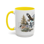 Altai Mountains Mug, Mongolia Travel Souvenir, Bucket List Gift, Accent Ceramic Coffee Mug 11oz 15oz