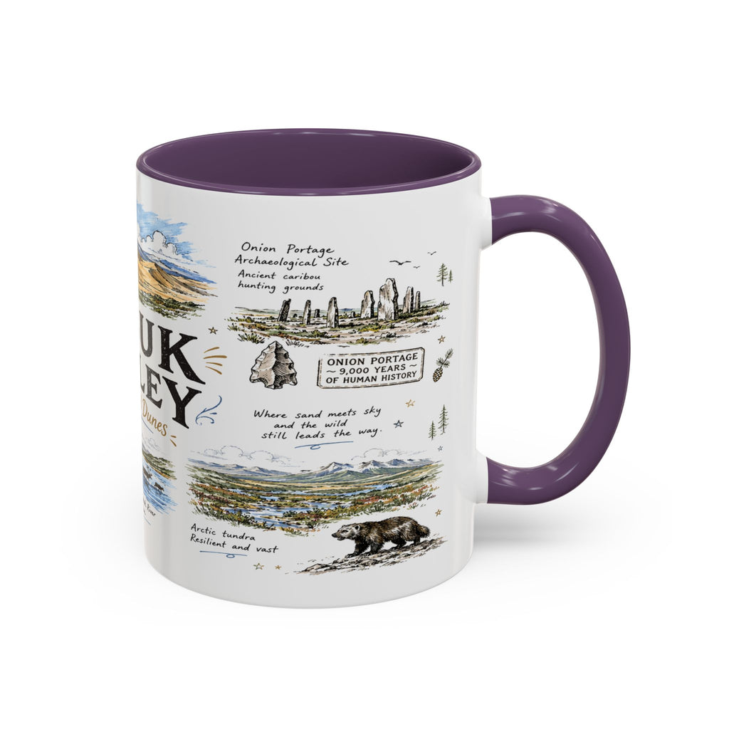 Kobuk Valley National Park Coffee Mug | Alaska Arctic Sand Dunes Gift | Accent Color Ceramic 11oz 15oz
