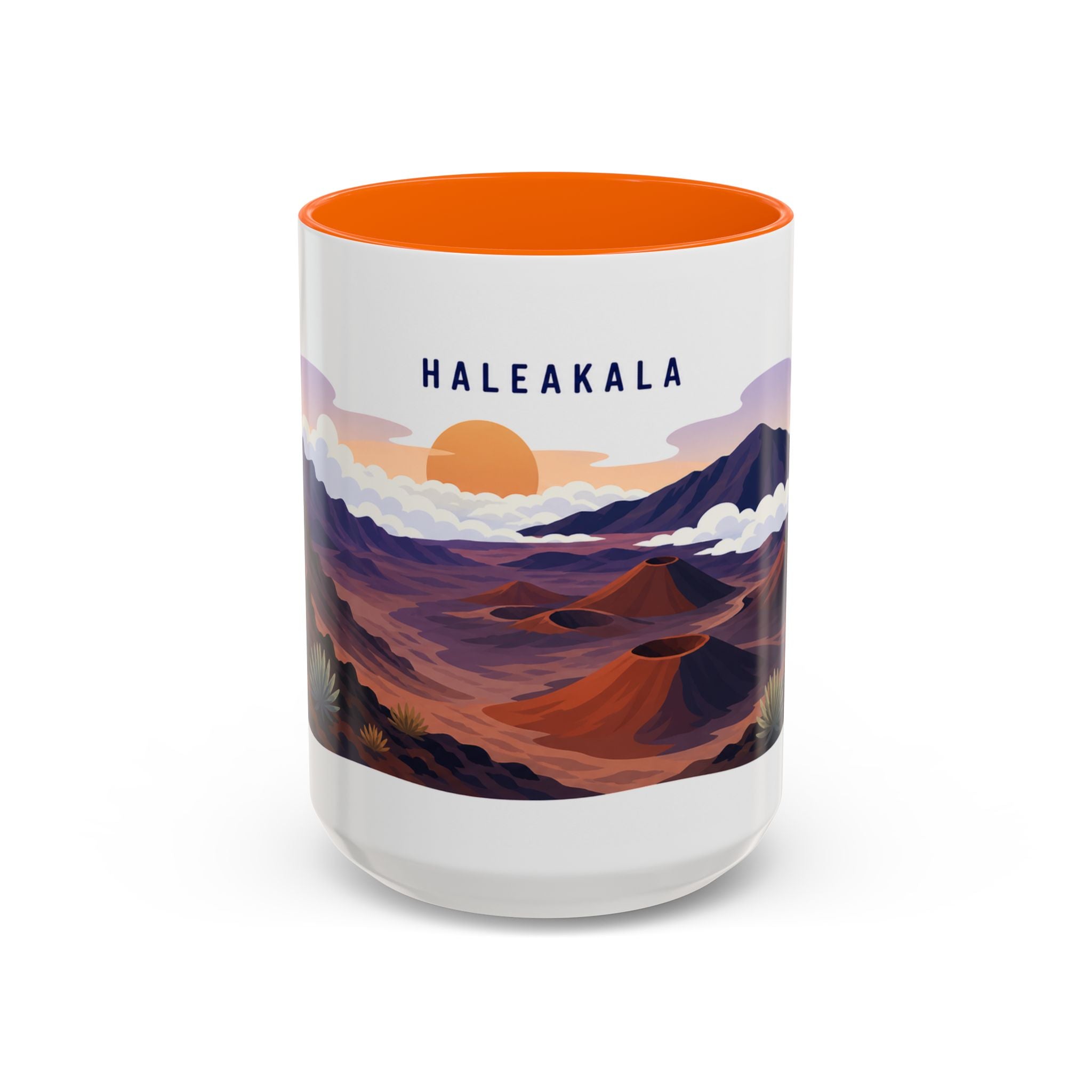 Haleakala National Park Coffee Mug | Solid Color Block Park Souvenir | 11oz 15oz Accent Mug