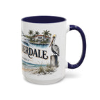 Fort Lauderdale Coffee Mug | United States Travel Souvenir | Vintage Illustrated City Gift | 11 oz 15 oz Accent Mug