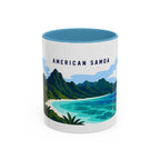 National Park of American Samoa Coffee Mug | Solid Color Block Park Souvenir | 11oz 15oz Accent Mug