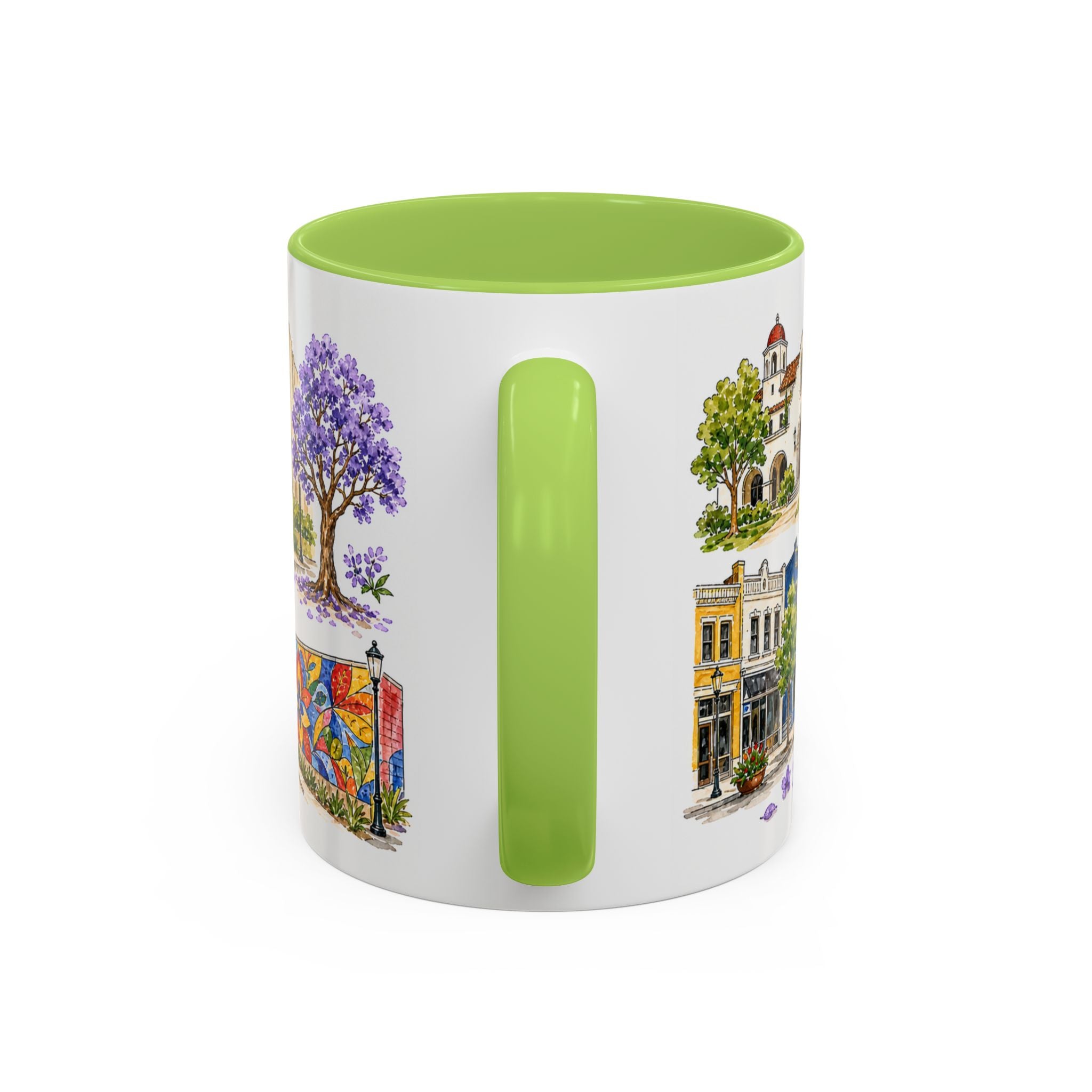 Santa Ana Illustrated Travel Mug | City Souvenir Accent Coffee Mug | 11oz 15oz Ceramic Cup