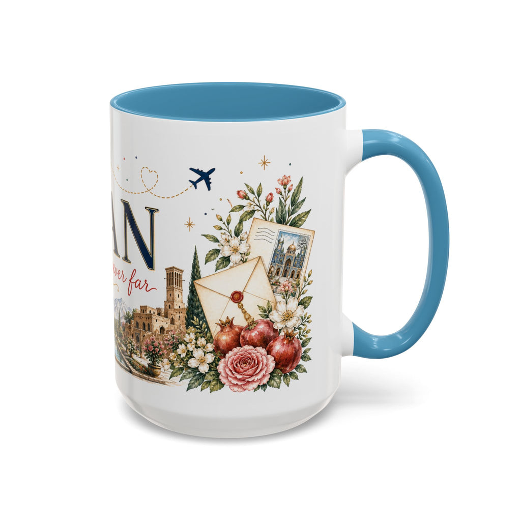 Iran Home Country Mug | Moving Away Gift | Long Distance Friendship | 11 oz 15 oz Accent Mug