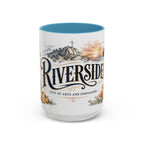 Riverside Coffee Mug | United States Travel Souvenir | Vintage Illustrated City Gift | 11 oz 15 oz Accent Mug