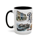 Penang Island Coffee Mug | Malaysia Travel Souvenir | Vintage Illustrated City Gift | 11 oz 15 oz Accent Mug