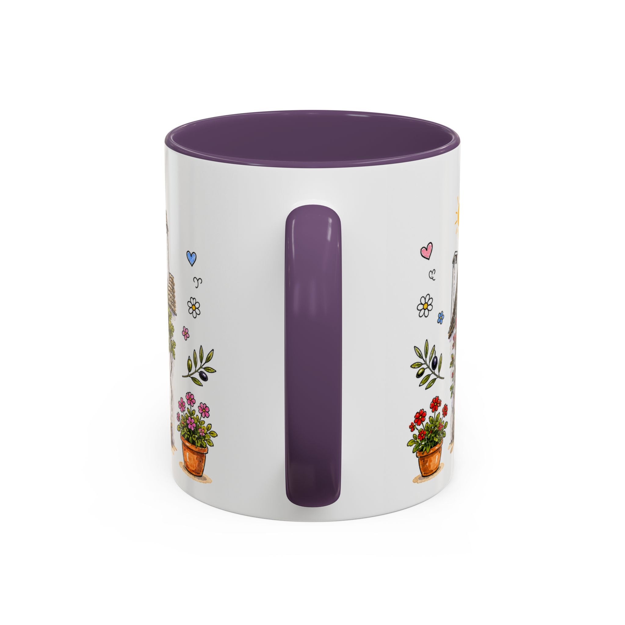 Alberobello Illustrated Travel Mug | Italy Souvenir Accent Coffee Mug | 11oz 15oz Ceramic Cup